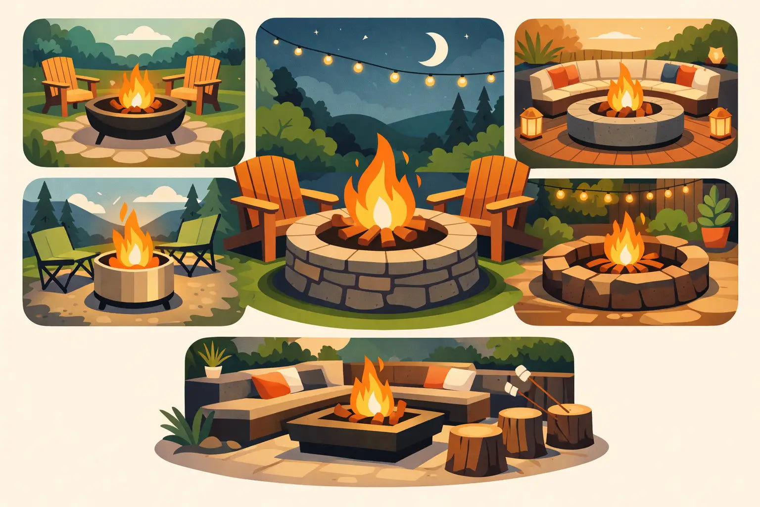 12 Wood Burning Fire Pit Ideas for Backyards