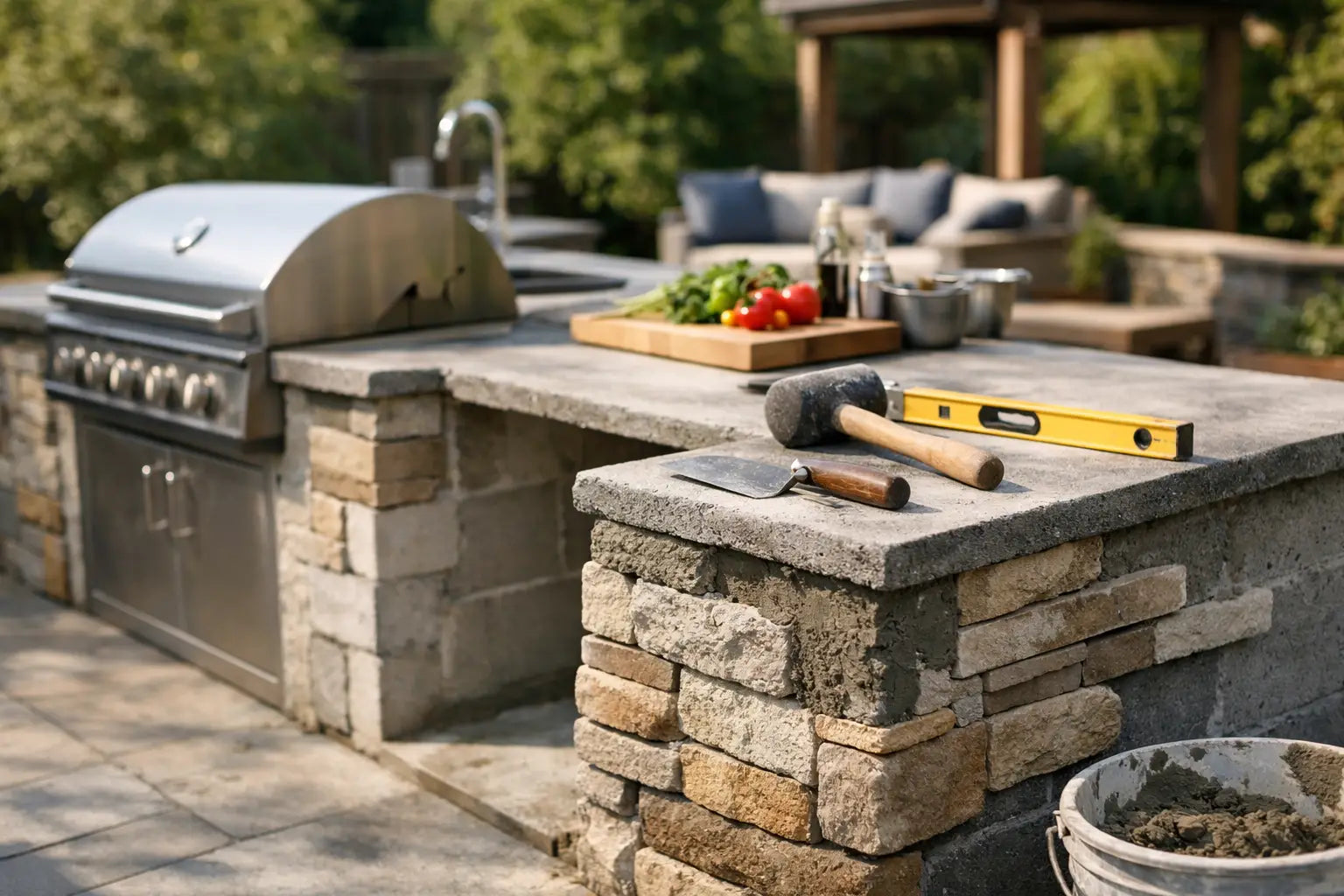 How to Build an Outdoor Kitchen Island That Lasts