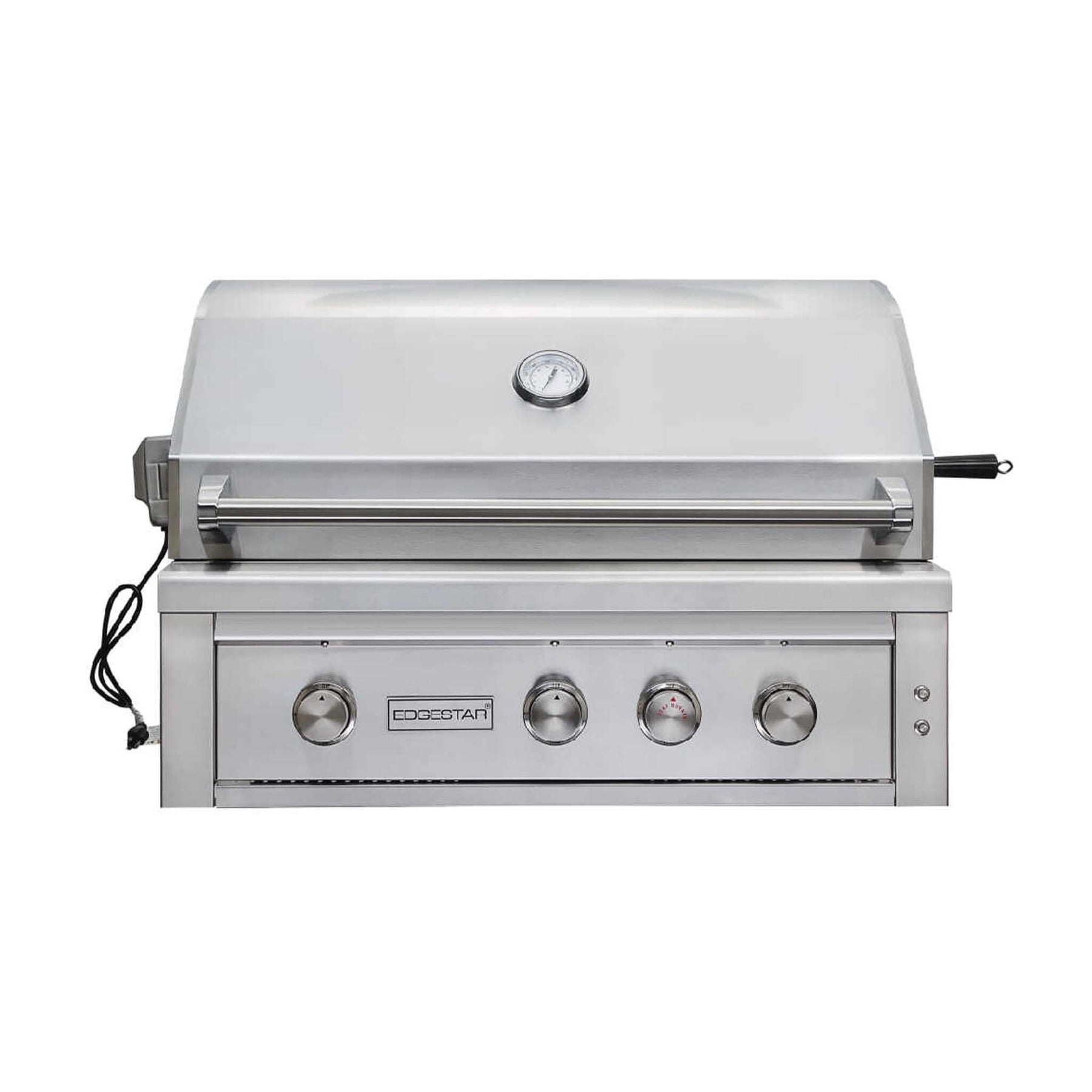 Professional built-in grill with rotisserie and LED lighting