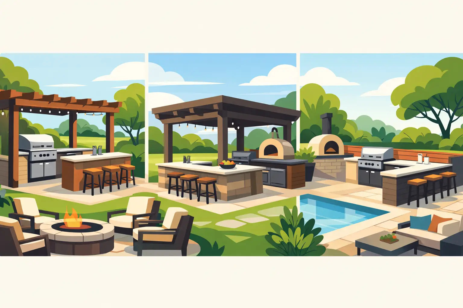 Best Outdoor Kitchen Layouts for Real Backyards