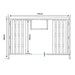Outdoor 3-4 Person Pine Wood Dry Wet Barrel Sauna with Heater and Roof