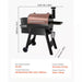 575 Sq. In. Pellet Grill Smoker, 8-In-1 Electric BBQ W/ LCD Screen, Temp Probe, 500°F Max for Outdoor Use Black