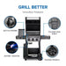 Freestyle 425 4-Burner Propane Gas Grill with Range Side Burner in Graphite Grey