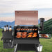 8-In-1 Wood Pellet Grill Smoker Outdoor Cooking, 575 Sq in Cooking Area, Wifi Control, LCD, Meat Probe, 500°F Max, Black