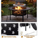 Fire Pit for outside 42" Wood Burning Fire Pit Tables with 2 Adjustable Swivel BBQ Grills, Lid, Poker for Patio Backyard BBQ Ice Storage
