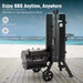 Vertical Charcoal Smoker Grill in Black with Extra Side Grill