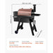 8-In-1 Wood Pellet Grill Smoker Outdoor Cooking, 575 Sq in Cooking Area, Wifi Control, LCD, Meat Probe, 500°F Max, Black