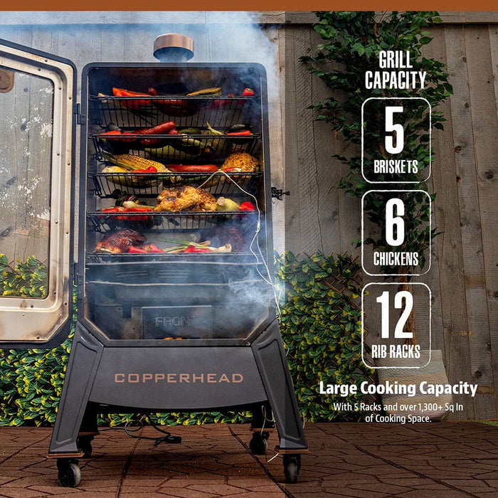 1300 Connected Pellet Smoker Copperhead - Onyx Edition with Wi-Fi®