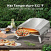 16 In. Propane Pizza Oven, Outdoor Pizza Oven in Stainless Steel, W/Rotating Pizza Stone