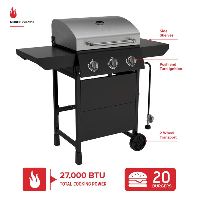 3 - Burner Liquid Propane Gas Grill
