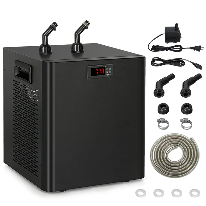 Ecojoy Aquarium Water Chiller 75GAL 1/3HP Fish Tank Chiller, 300L Cooling System with Quiet Design Compressor Refrigeration