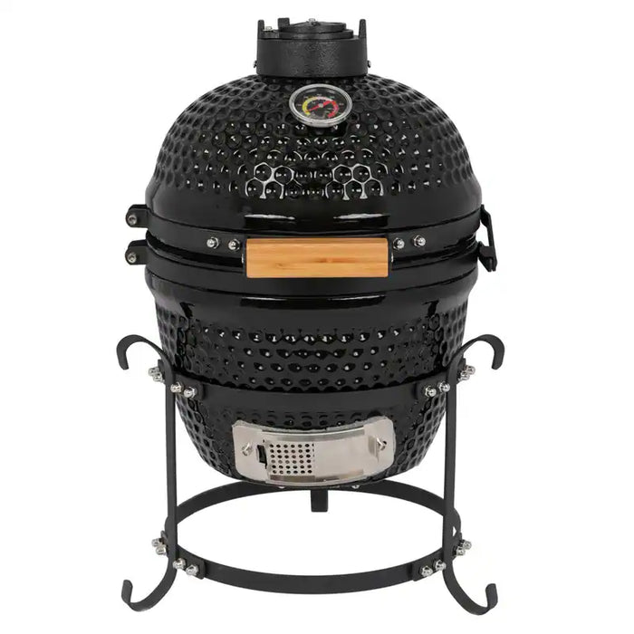 Outdoor 13 Diam. Ceramic Charcoal BBQ Grill