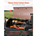 8-In-1 Wood Pellet Grill Smoker Outdoor Cooking, 575 Sq in Cooking Area, Wifi Control, LCD, Meat Probe, 500°F Max, Black