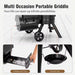 Vertical Charcoal Smoker Grill in Black with Extra Side Grill