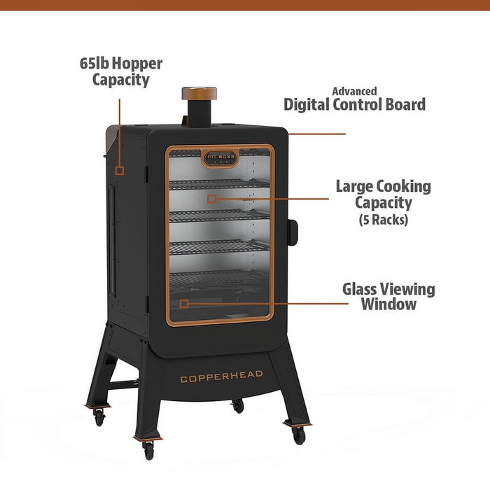 1300 Connected Pellet Smoker Copperhead - Onyx Edition with Wi-Fi®