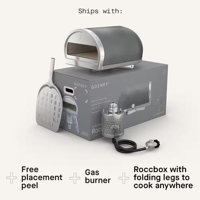 Roccbox Propane Outdoor Portable Pizza Oven 12 In. Grey