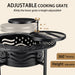 Fire Pit for outside 42" Wood Burning Fire Pit Tables with 2 Adjustable Swivel BBQ Grills, Lid, Poker for Patio Backyard BBQ Ice Storage