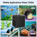 Ecojoy Aquarium Water Chiller 75GAL 1/3HP Fish Tank Chiller, 300L Cooling System with Quiet Design Compressor Refrigeration