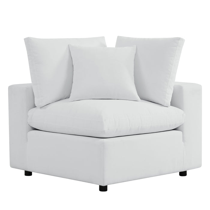 Commix Outdoor Sectional Sofa - 5-Piece Sunbrella® White Collection at Patio Elegance