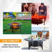 Fire Pit for outside 42" Wood Burning Fire Pit Tables with 2 Adjustable Swivel BBQ Grills, Lid, Poker for Patio Backyard BBQ Ice Storage