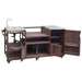 Farmhouse Dark Brown Stainless Steel 75.4 In. Rolling Kitchen Island Outdoor Bar Cart for Big Green Egg Grills with Sink