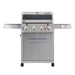 Mesa 415Bz,4-Burner Liquid Propane Infrared Gas Grill with Side Burner and Cabinet, 62,000 BTU – Perfect for Family Bbqs（With Free Cover）,Holiday Gift