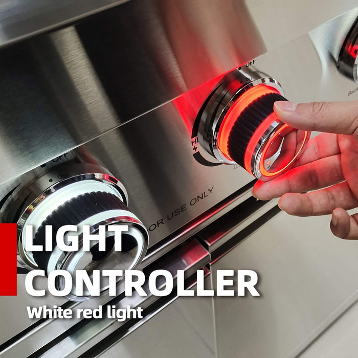 Castelle Flame 62-Inch 6-Burner Gas Outdoor Grill Island With Wine Cooler And Rotisserie (SAK31642)