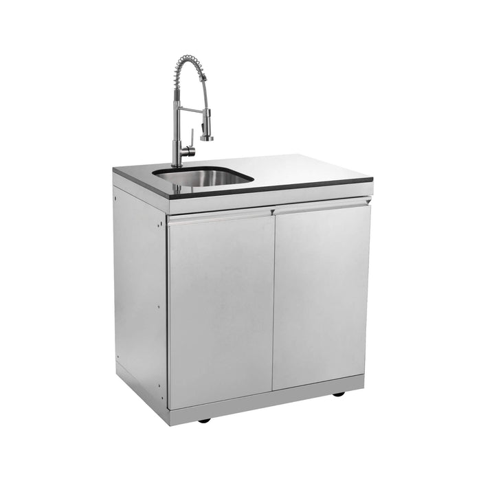 Castelle Flame 62-Inch 6-Burner Gas Outdoor Grill Island With Wine Cooler And Rotisserie (SAK31642)