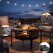 Fire Pit for outside 42" Wood Burning Fire Pit Tables with 2 Adjustable Swivel BBQ Grills, Lid, Poker for Patio Backyard BBQ Ice Storage