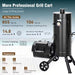 Vertical Charcoal Smoker Grill in Black with Extra Side Grill