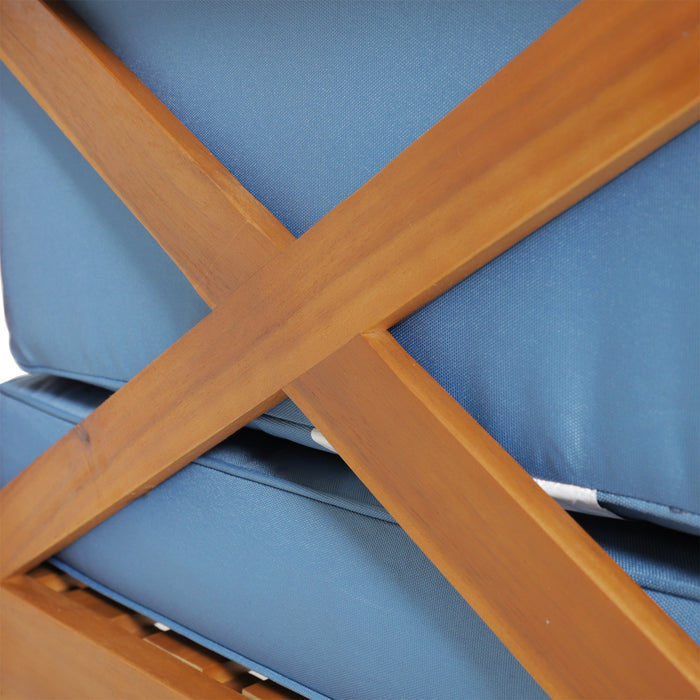 BRAVA X-BACK 4-PIECE SOFA SET, BLUE