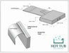 LS700DX Pillow Bundle - 7 Person, 90-Jet, 220-Volt, Sea Salt/ Coastal Gray with Spa Pillows Included!