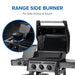 Freestyle 425 4-Burner Propane Gas Grill with Range Side Burner in Graphite Grey