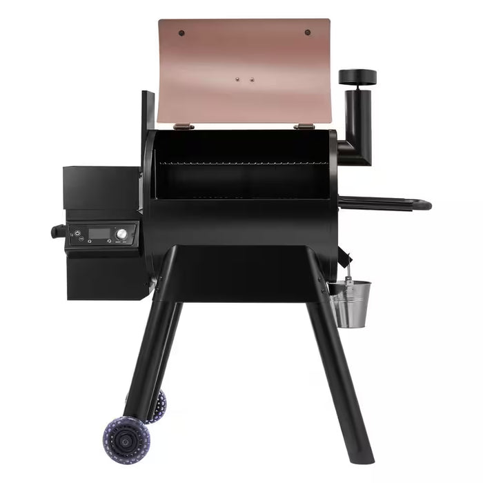 8-In-1 Wood Pellet Grill Smoker Outdoor Cooking, 575 Sq in Cooking Area, Wifi Control, LCD, Meat Probe, 500°F Max, Black