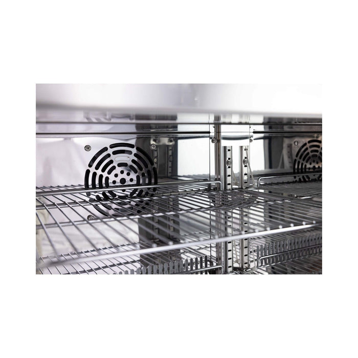 Large Black Stainless Steel Single-Door Fridge For Outdoor Kitchen Islands (SAK15296)