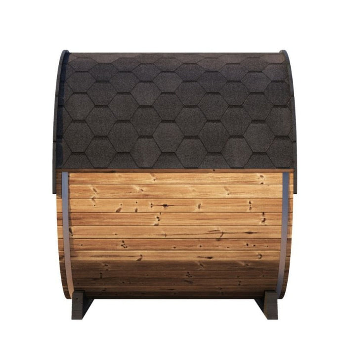 SaunaLife Model EE8G Ergo Series 6-Person Outdoor Sauna Barrel With Tempered Glass Front [SL-MODELEE8G] (SAK95812)