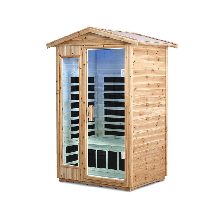 Thermora 2-Person Outdoor Infrared Sauna With Bluetooth Audio And LED Lighting (SAK28694)