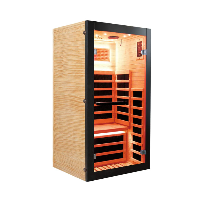 Thermora 1-Person Infrared Sauna Cabin — Chilean Pine