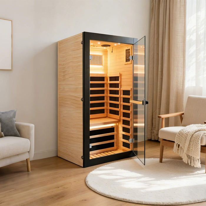 Thermora 1-Person Infrared Sauna Cabin — Chilean Pine