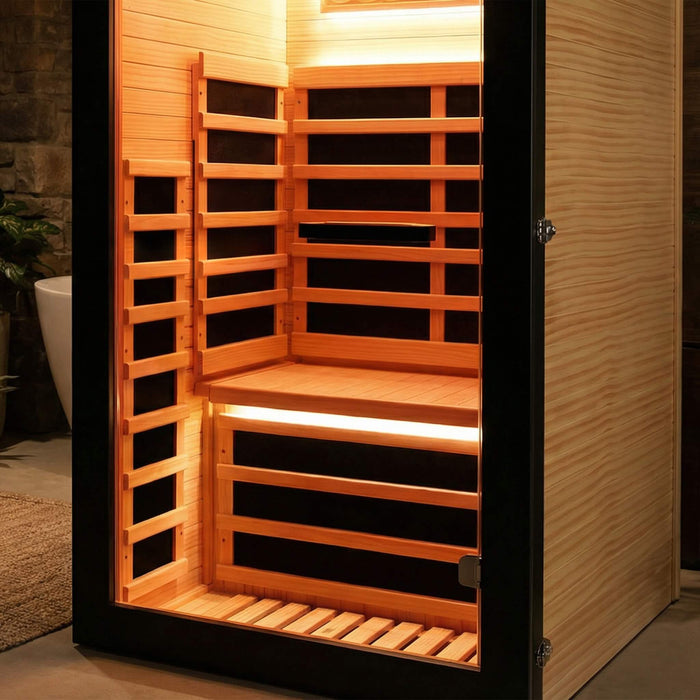 Thermora 1-Person Infrared Sauna Cabin — Chilean Pine