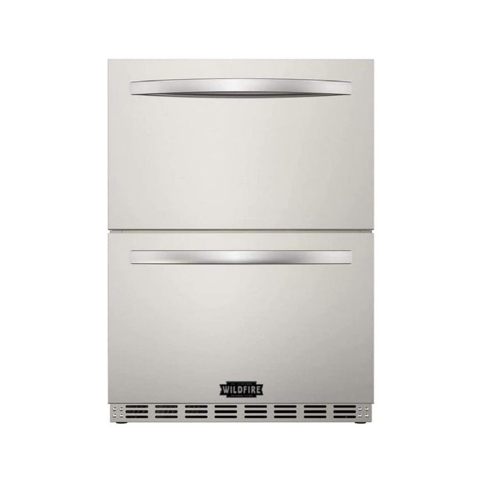 Wildfire Outdoor Living 24" Dual Drawer Outdoor Kitchen Fridge — 5.3 cu ft